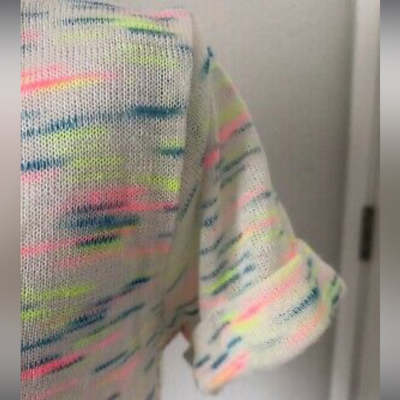 Forever21 White Neon Low Scoop Back Knit Top - Picture 6 of 6